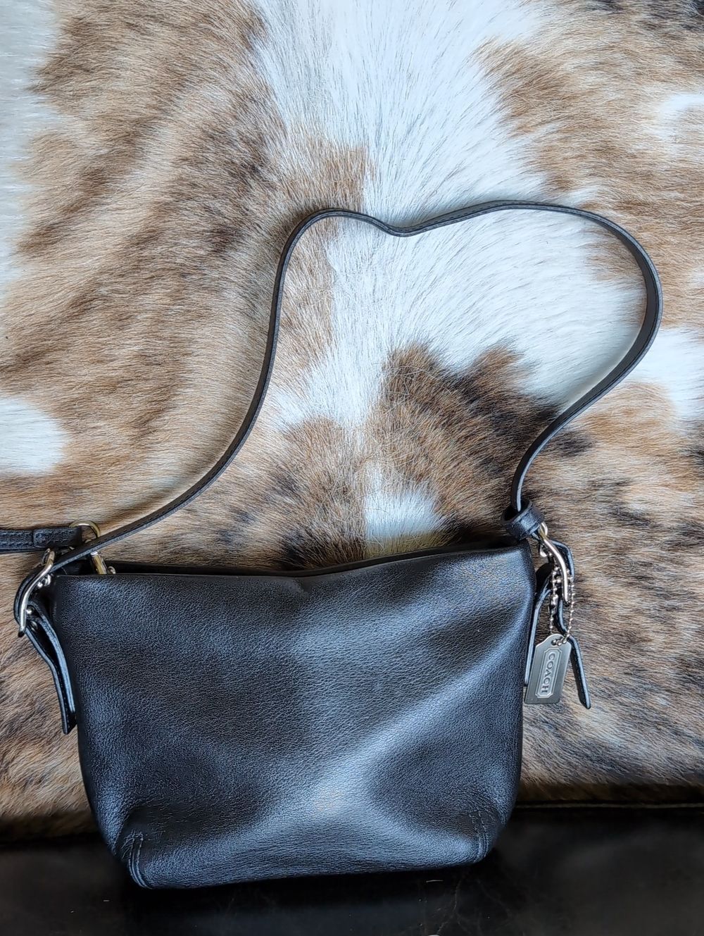 COACH Y2K ♣️Mini Coach Vintage Legacy Black Leather Demi/Mini Duffelette Bag